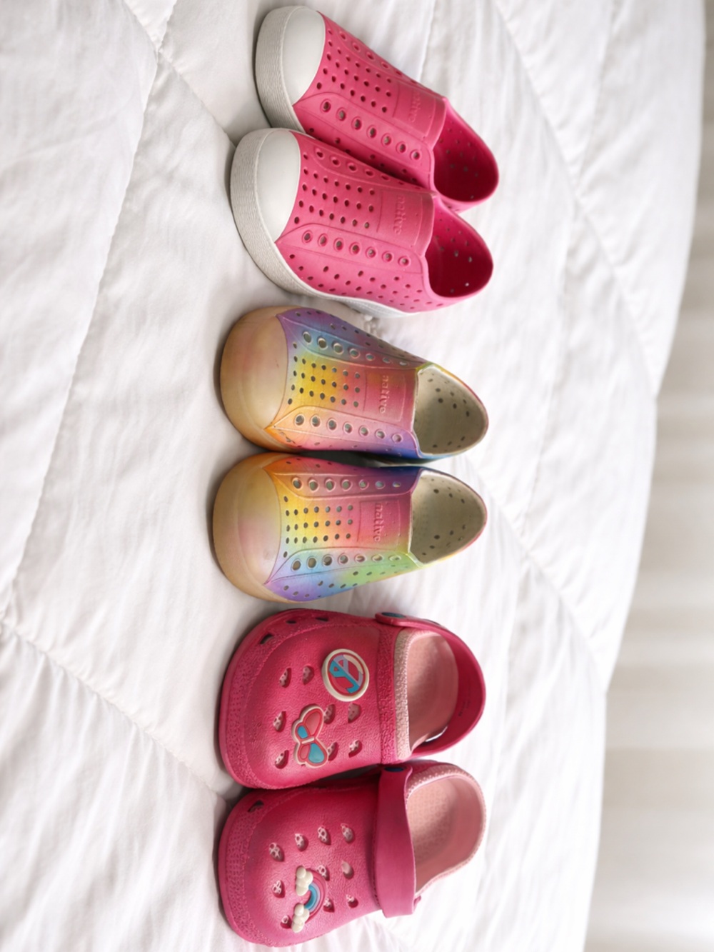 Native Kids Multicolor Rainbow and Hot Pink (play shoes)